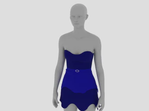 Womens Dress - Female Outfit Clothes 3D Model