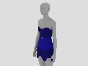 Womens Dress - Female Outfit Clothes 3D Model
