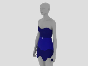 Womens Dress - Female Outfit Clothes 3D Model