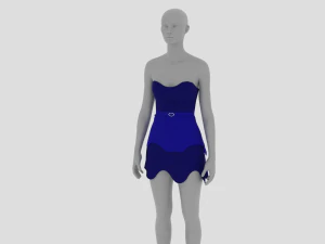 Womens Dress - Female Outfit Clothes 3D Model