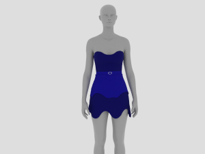 Womens Dress - Female Outfit Clothes 3D Model