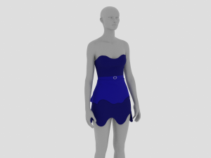 Womens Dress - Female Outfit Clothes 3D Model