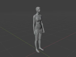 Womens Dress - Female Outfit Clothes 3D Model