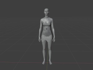 Womens Dress - Female Outfit Clothes 3D Model