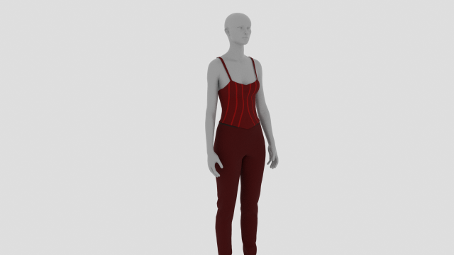 Womens Dress - Female Outfit Clothes Modello 3D .c4d .max .obj .3ds .fbx .stl .blend 