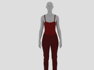 Womens Dress - Female Outfit Clothes Modello 3D