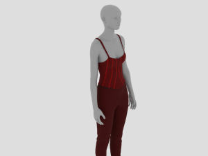 Womens Dress - Female Outfit Clothes Modello 3D
