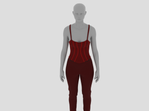 Womens Dress - Female Outfit Clothes Modello 3D