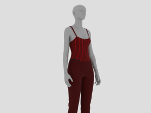 Womens Dress - Female Outfit Clothes Modello 3D