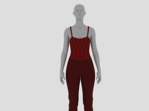 Womens Dress - Female Outfit Clothes Modello 3D