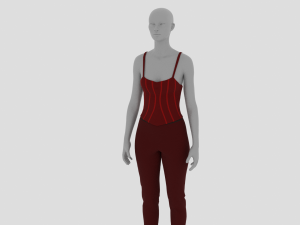 Womens Dress - Female Outfit Clothes Modello 3D