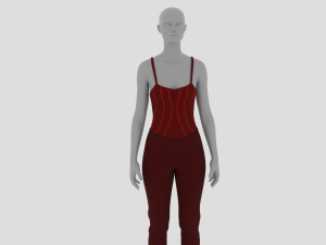 Womens Dress - Female Outfit Clothes Modello 3D