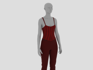 Womens Dress - Female Outfit Clothes Modello 3D
