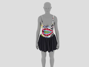 Womens Dress - Female Outfit Clothes 3D Model