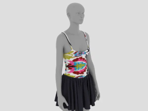 Womens Dress - Female Outfit Clothes 3D Model