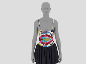 Womens Dress - Female Outfit Clothes 3D Model