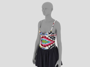 Womens Dress - Female Outfit Clothes 3D Model