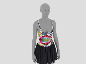 Womens Dress - Female Outfit Clothes 3D Model