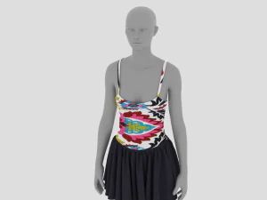 Womens Dress - Female Outfit Clothes 3D Model