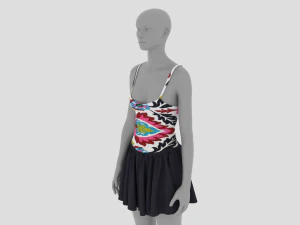 Womens Dress - Female Outfit Clothes 3D Model
