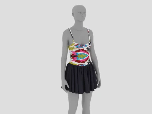 Womens Dress - Female Outfit Clothes 3D Model