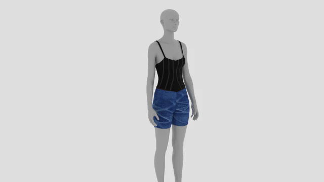 Damenkleid - Damenoutfit-Kleidung 3D Modell .c4d .max .obj .3ds .fbx .stl .blend 