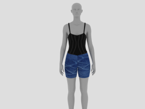 Womens Dress - Female Outfit Clothes 3D मॉडल