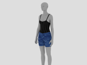 Womens Dress - Female Outfit Clothes 3D मॉडल
