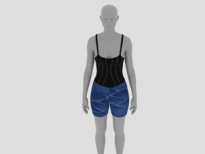 Womens Dress - Female Outfit Clothes 3D मॉडल