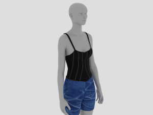 Womens Dress - Female Outfit Clothes 3D मॉडल