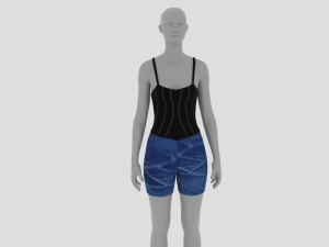 Womens Dress - Female Outfit Clothes 3D मॉडल