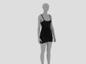 Womens Dress - Female Outfit Clothes 3D Model