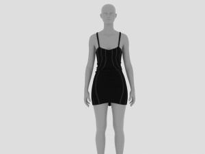 Womens Dress - Female Outfit Clothes 3D मॉडल