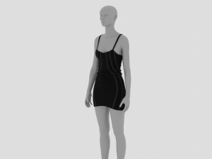 Womens Dress - Female Outfit Clothes 3D मॉडल