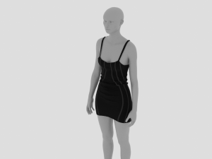 Womens Dress - Female Outfit Clothes 3D मॉडल