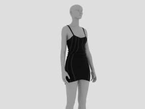 Womens Dress - Female Outfit Clothes 3D मॉडल