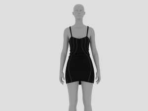 Womens Dress - Female Outfit Clothes 3D मॉडल