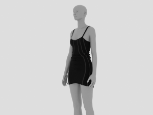 Womens Dress - Female Outfit Clothes 3D मॉडल