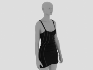 Womens Dress - Female Outfit Clothes 3D मॉडल