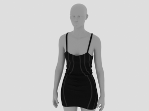 Womens Dress - Female Outfit Clothes 3D मॉडल