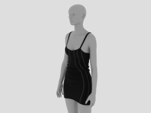 Womens Dress - Female Outfit Clothes 3D मॉडल