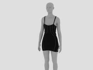 Womens Dress - Female Outfit Clothes 3D मॉडल