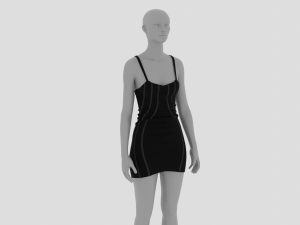Womens Dress - Female Outfit Clothes 3D मॉडल