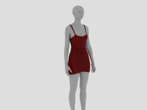 Womens Dress - Female Outfit Clothes 3D Model