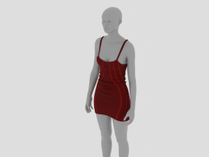 Womens Dress - Female Outfit Clothes Modelo 3D