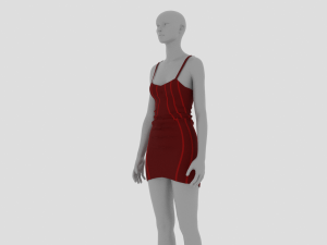 Womens Dress - Female Outfit Clothes Modelo 3D
