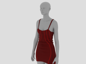 Womens Dress - Female Outfit Clothes Modelo 3D