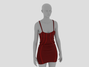 Womens Dress - Female Outfit Clothes Modelo 3D
