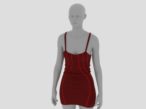 Womens Dress - Female Outfit Clothes Modelo 3D