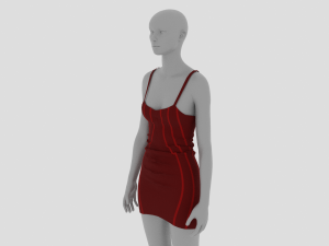 Womens Dress - Female Outfit Clothes Modelo 3D
